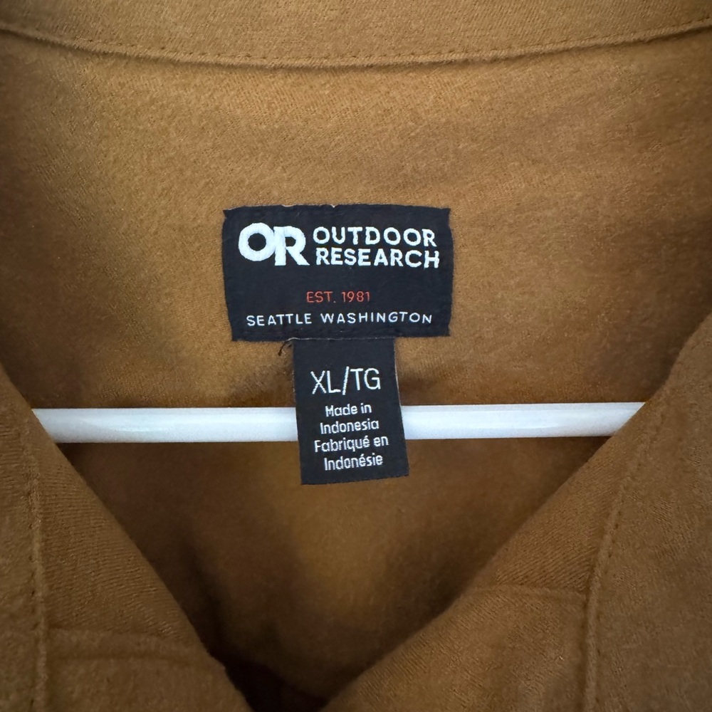 Outdoor‎ Research Brown flannel Shirt hiking button down Western cabincore - Picture 2 of 7